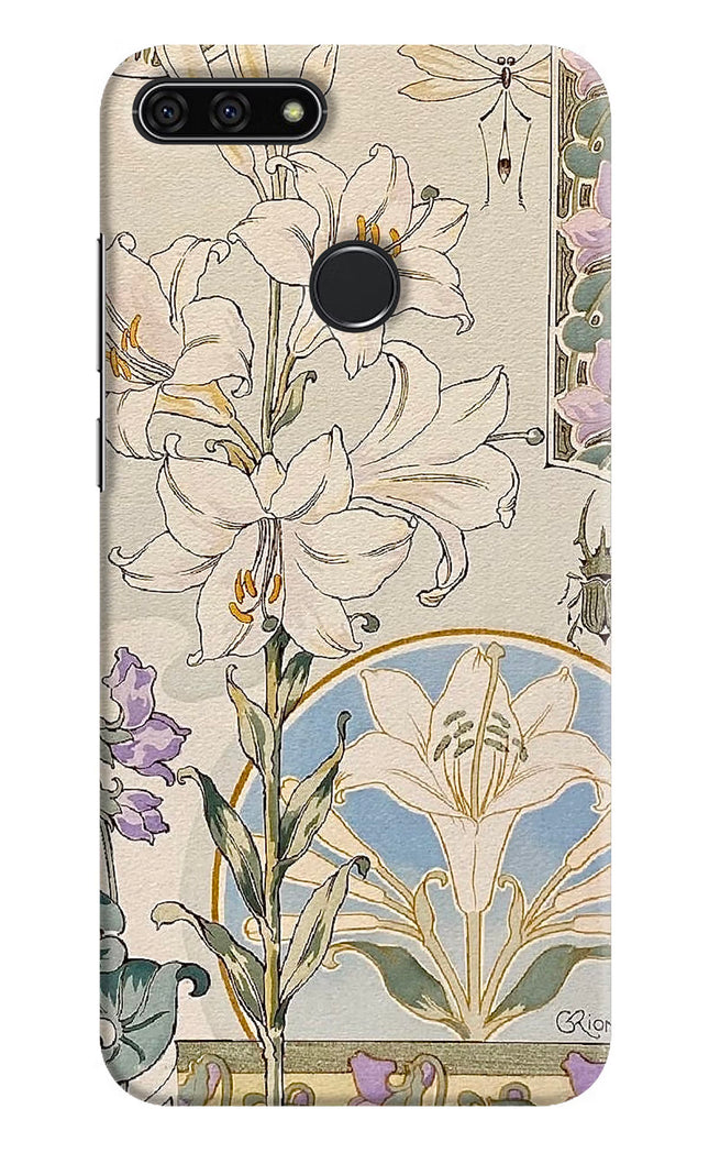White Lily Honor 7A Hard Case Back Cover by Casekaro