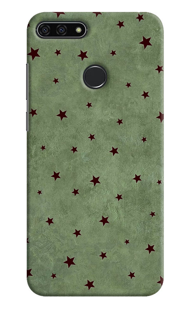 Green Stars Honor 7A Hard Case Back Cover by Casekaro
