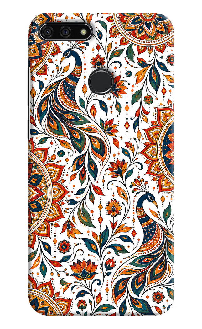 White Mayura Honor 7A Hard Case Back Cover by Casekaro