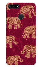 Maroon Elephant Honor 7A Hard Case Back Cover by Casekaro