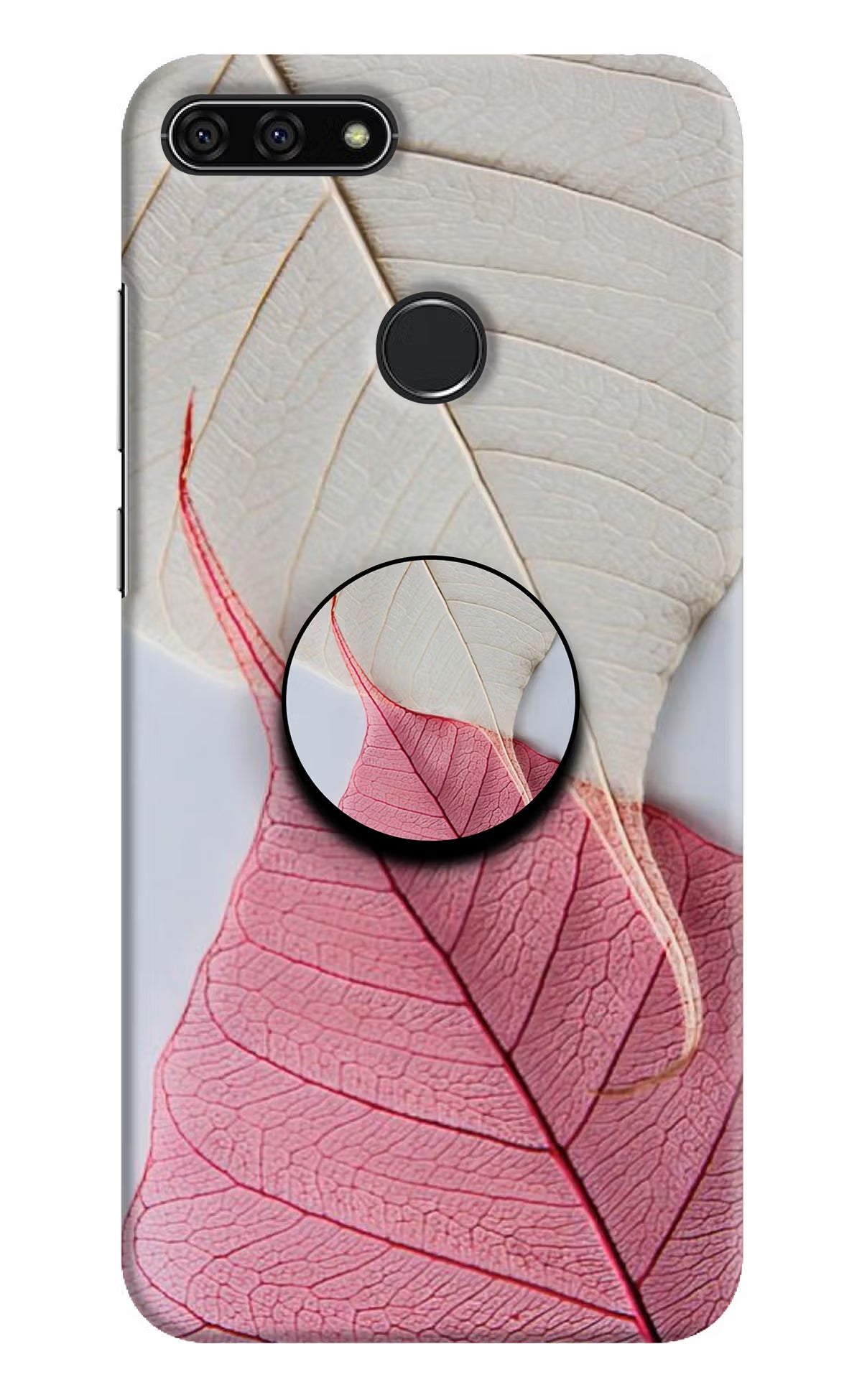 White Pink Leaf Honor 7A Pop Case by Casekaro