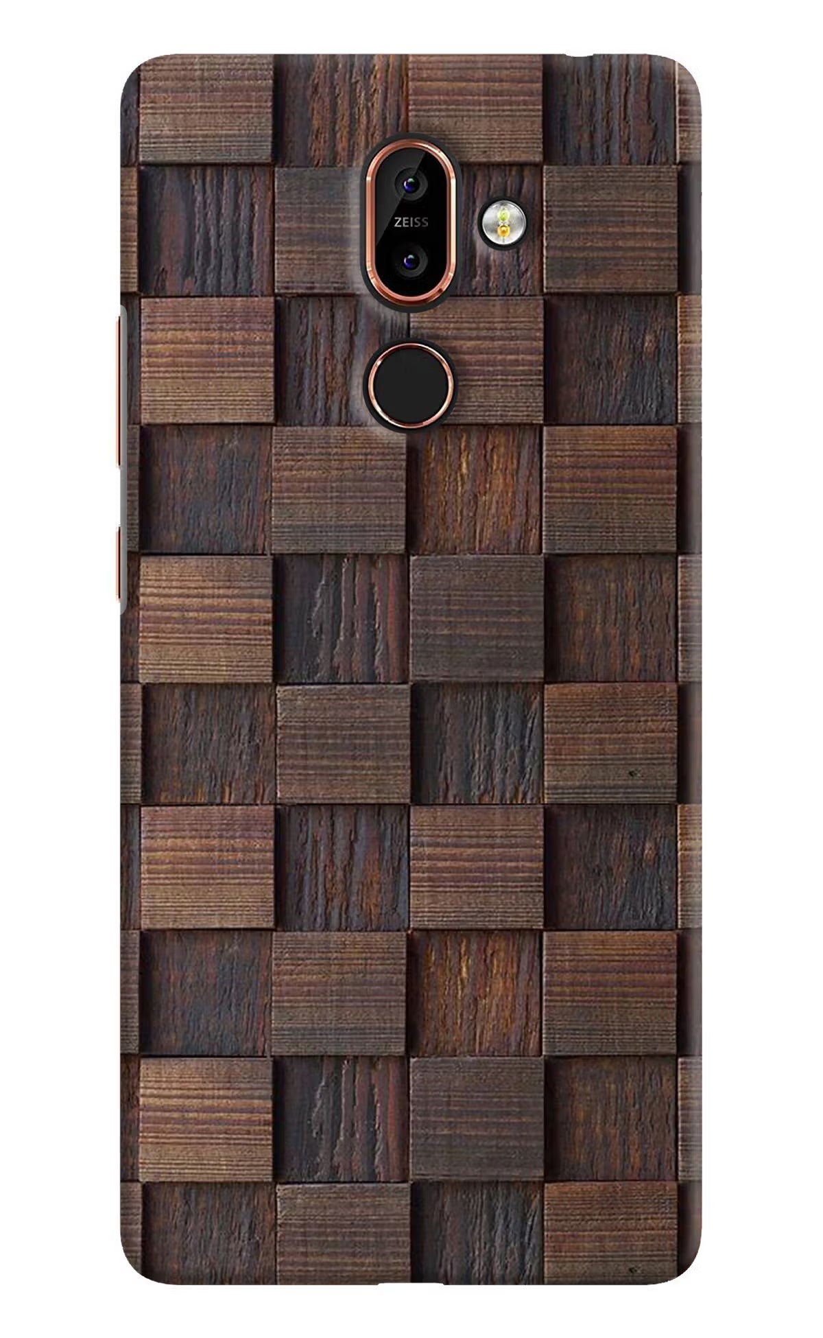 Wooden Cube Design Nokia 7 Plus Hard Case Back Cover by Casekaro