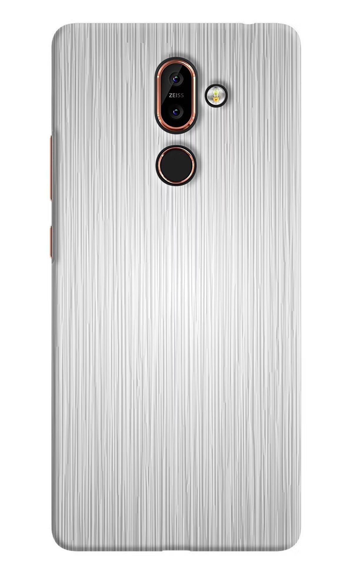 Wooden Grey Texture Nokia 7 Plus Hard Case Back Cover by Casekaro