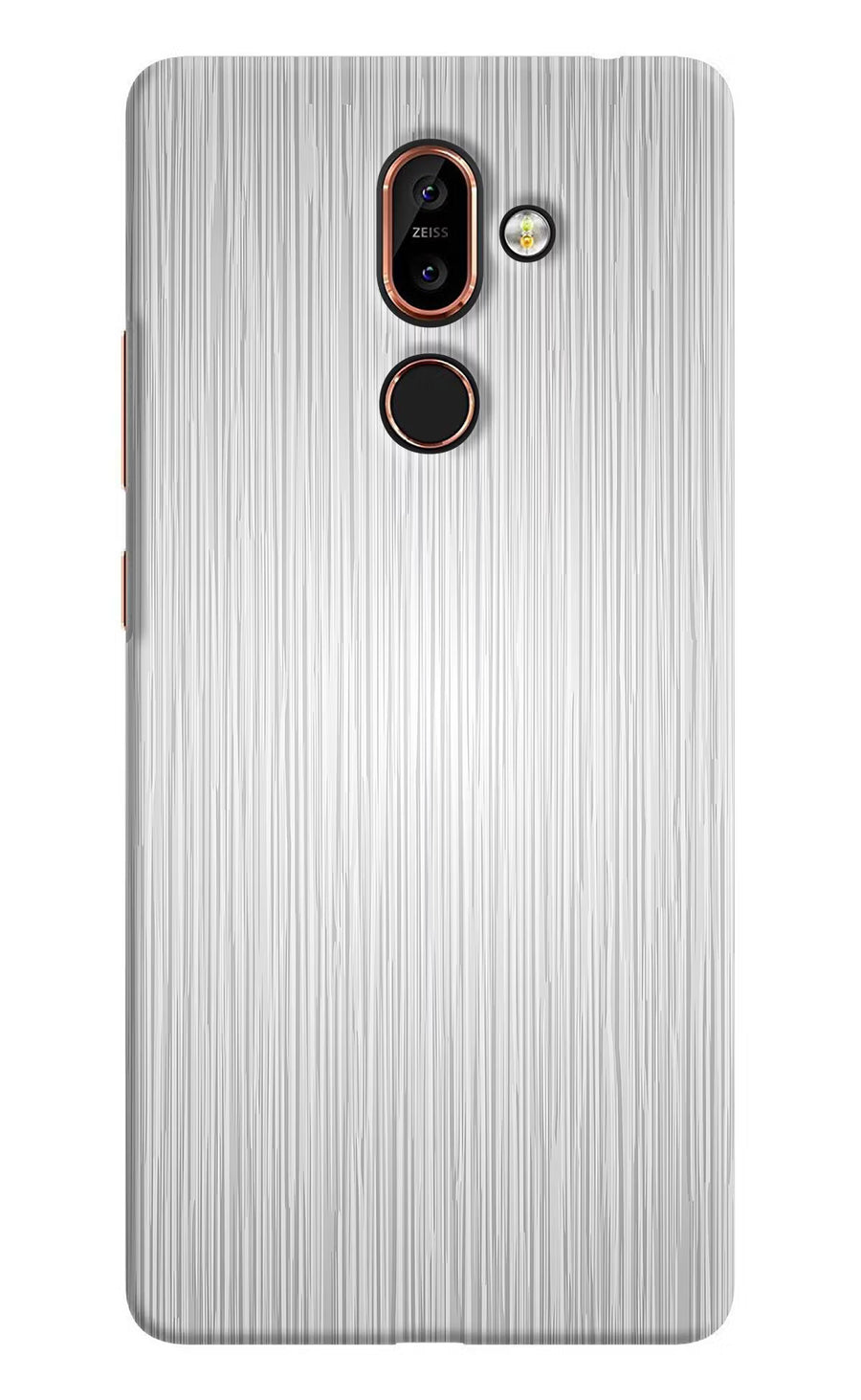 Wooden Grey Texture Nokia 7 Plus Back Cover, Hard case
