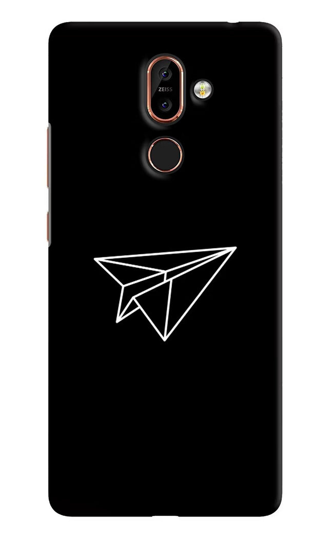 Paper Plane White Nokia 7 Plus Hard Case Back Cover by Casekaro