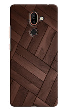 Wooden Texture Design Nokia 7 Plus Hard Case Back Cover by Casekaro