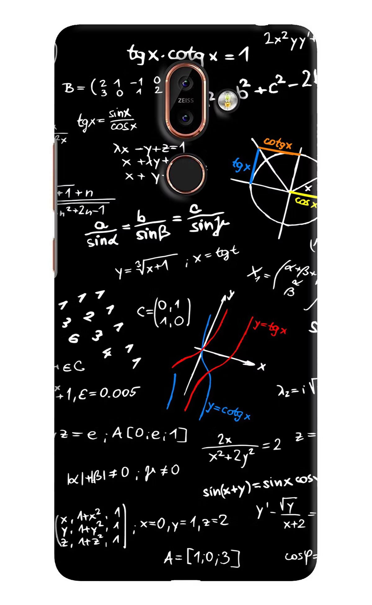 Mathematics Formula Nokia 7 Plus Hard Case Back Cover by Casekaro