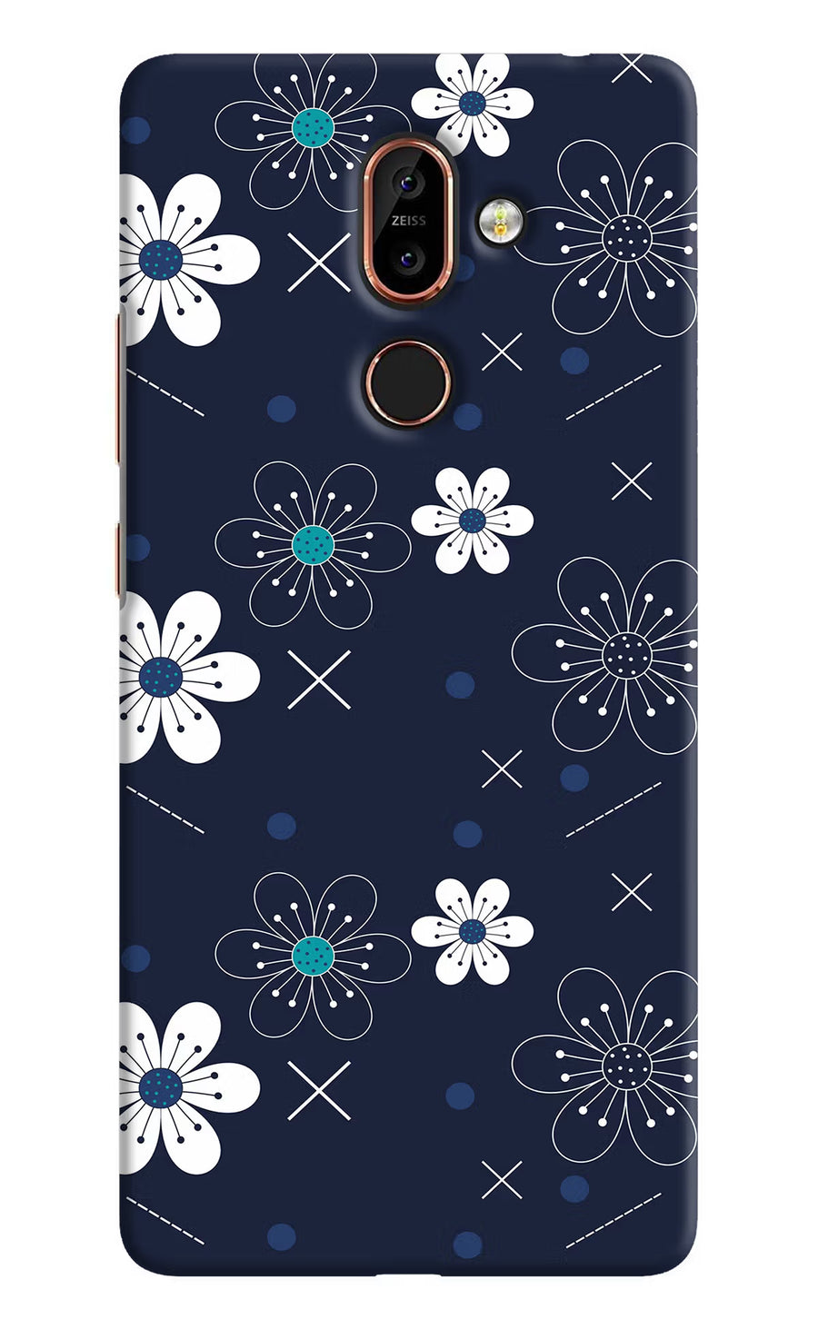 Flowers Nokia 7 Plus Back Cover, Hard case