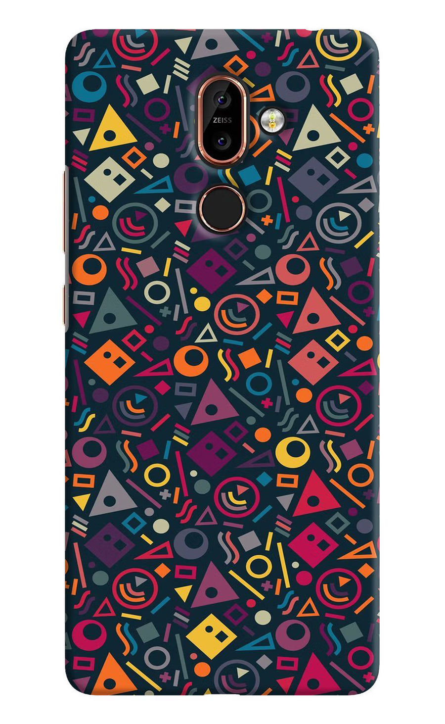 Geometric Abstract Nokia 7 Plus Back Cover, Hard case