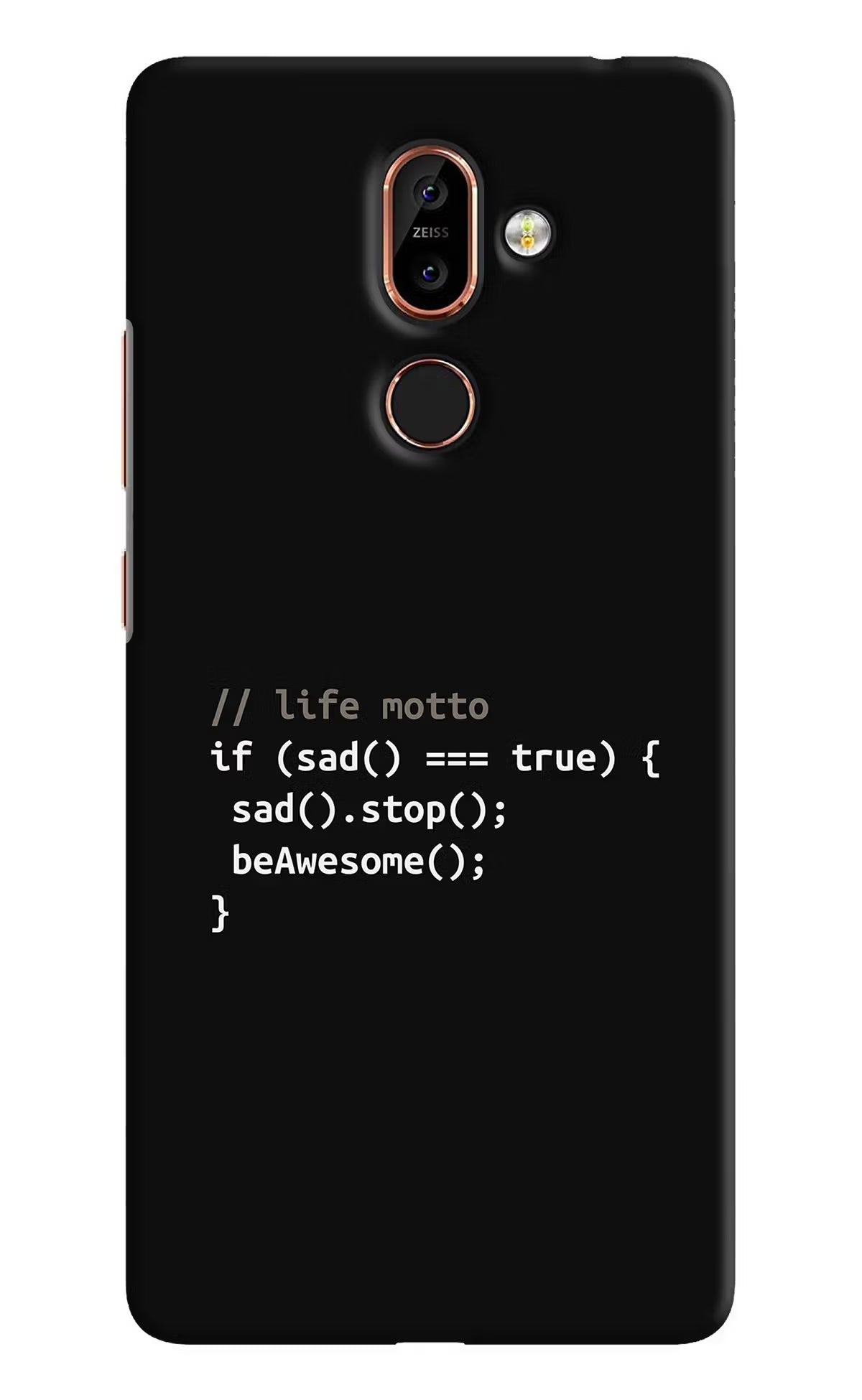 Life Motto Code Nokia 7 Plus Hard Case Back Cover by Casekaro