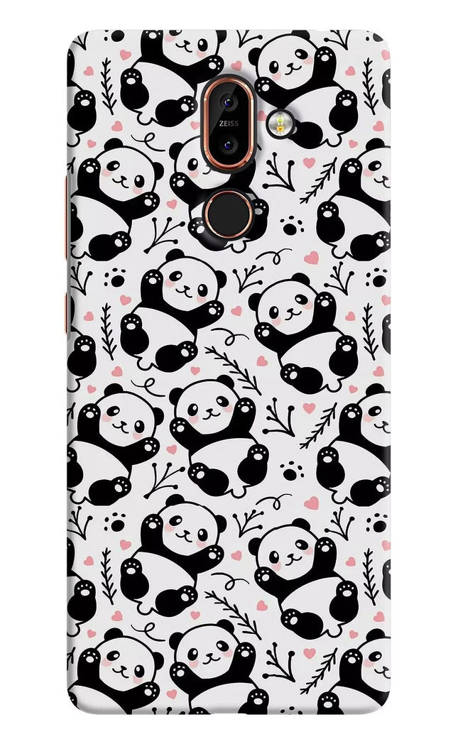 Cute Panda Nokia 7 Plus Hard Case Back Cover by Casekaro