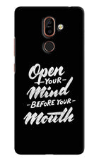 Open Your Mind Before Your Mouth Nokia 7 Plus Hard Case Back Cover by Casekaro