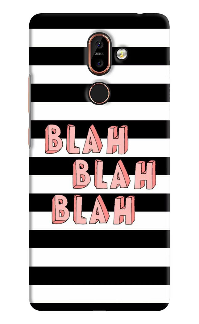 Blah Blah Blah Nokia 7 Plus Hard Case Back Cover by Casekaro