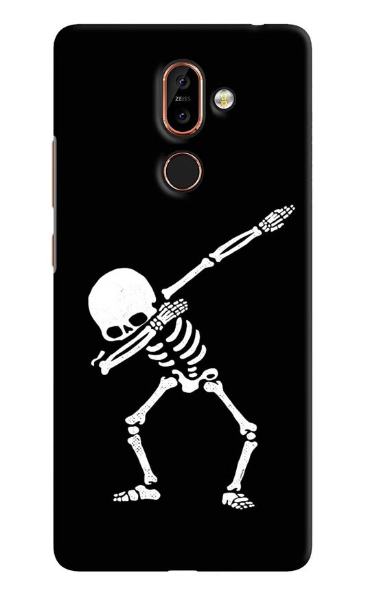 Dabbing Skeleton Art Nokia 7 Plus Hard Case Back Cover by Casekaro