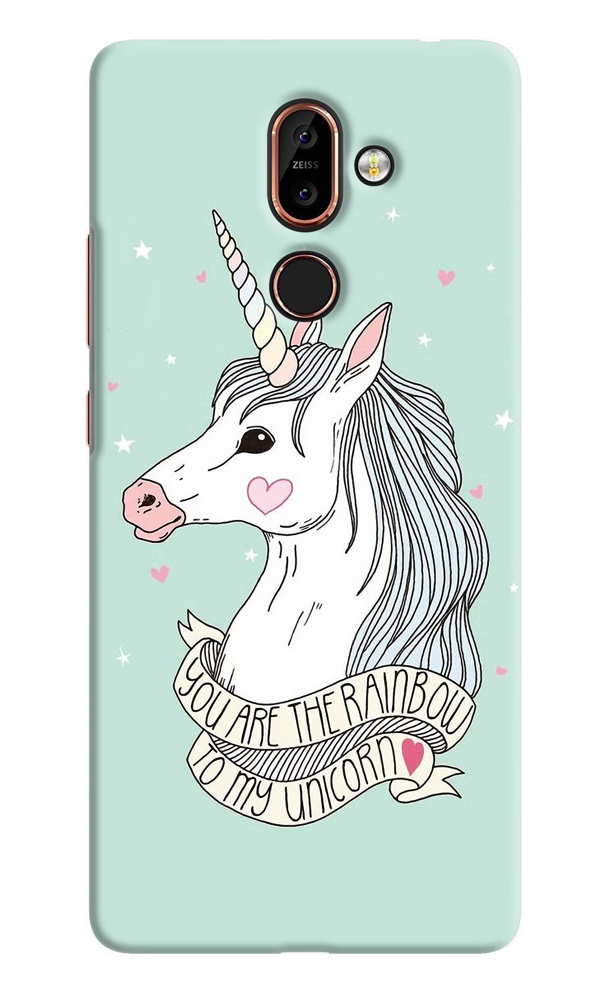 Unicorn Wallpaper Nokia 7 Plus Hard Case Back Cover by Casekaro