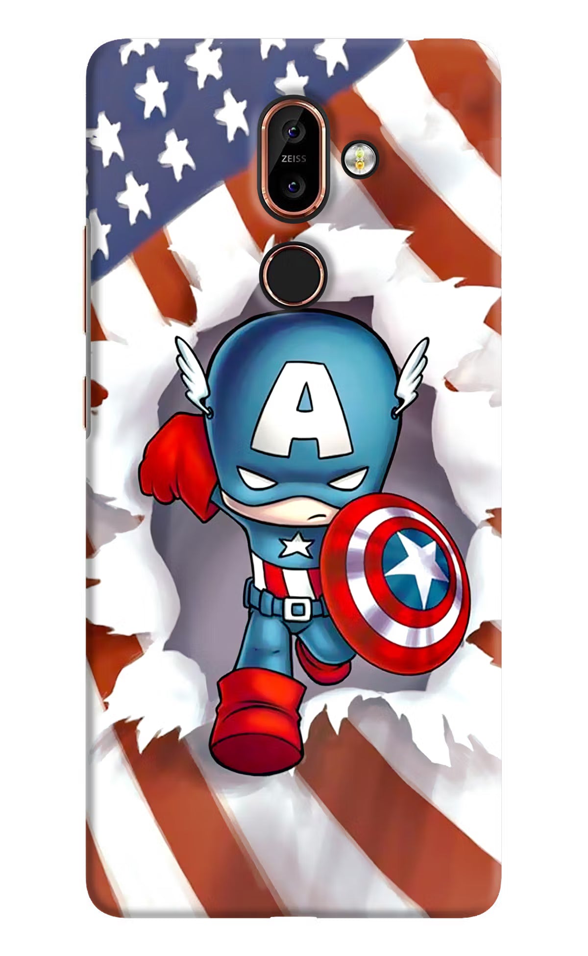 Captain America Nokia 7 Plus Hard Case Back Cover by Casekaro