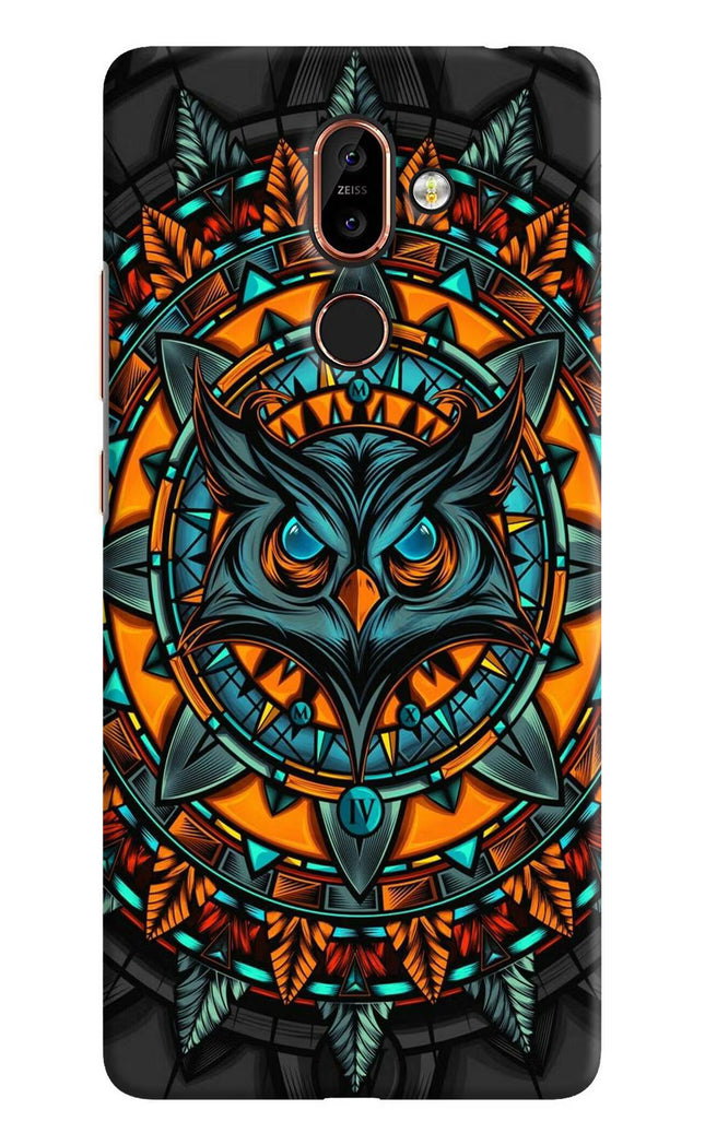 Angry Owl Art Nokia 7 Plus Hard Case Back Cover by Casekaro