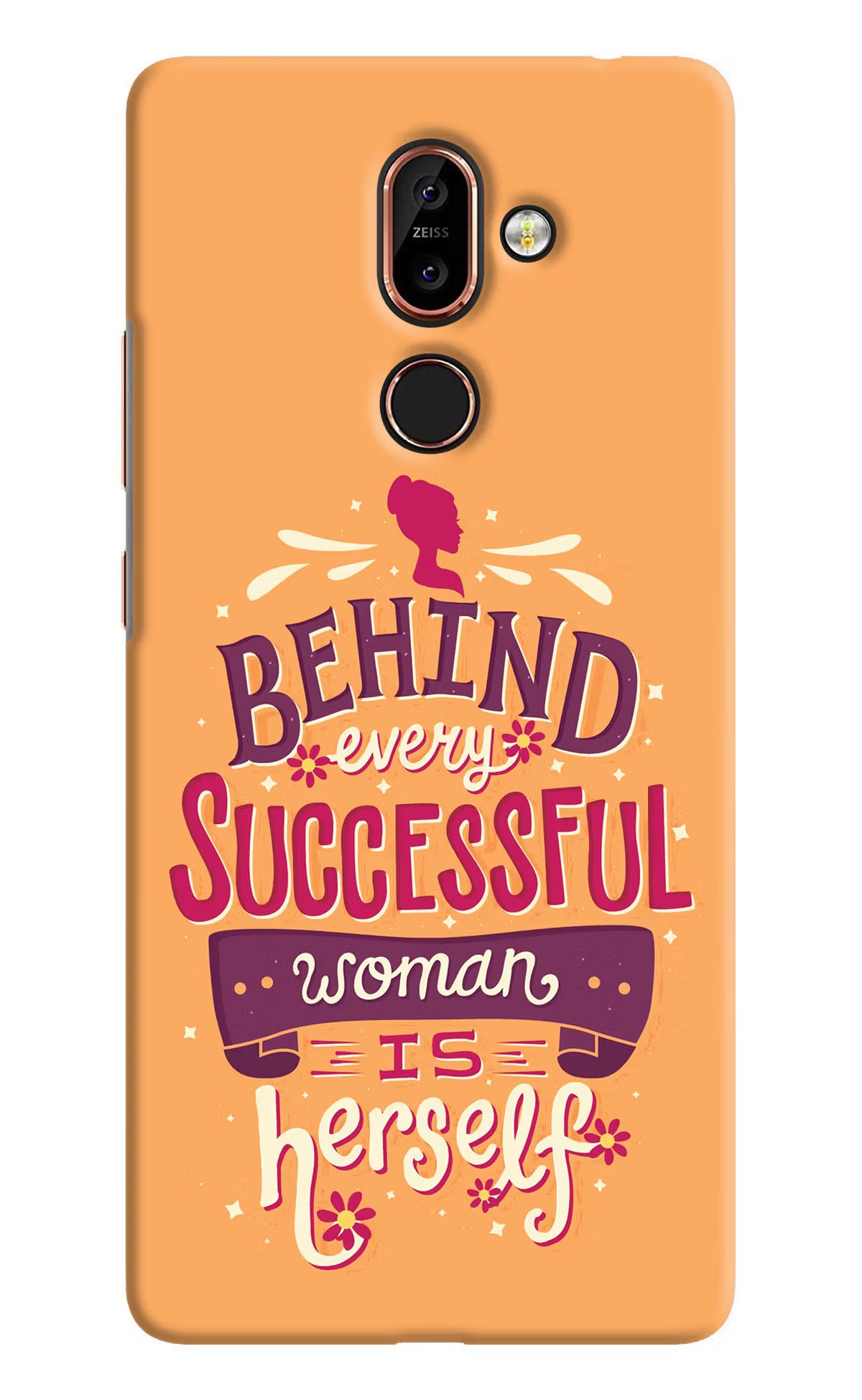Behind Every Successful Woman There Is Herself Nokia 7 Plus Hard Case Back Cover by Casekaro