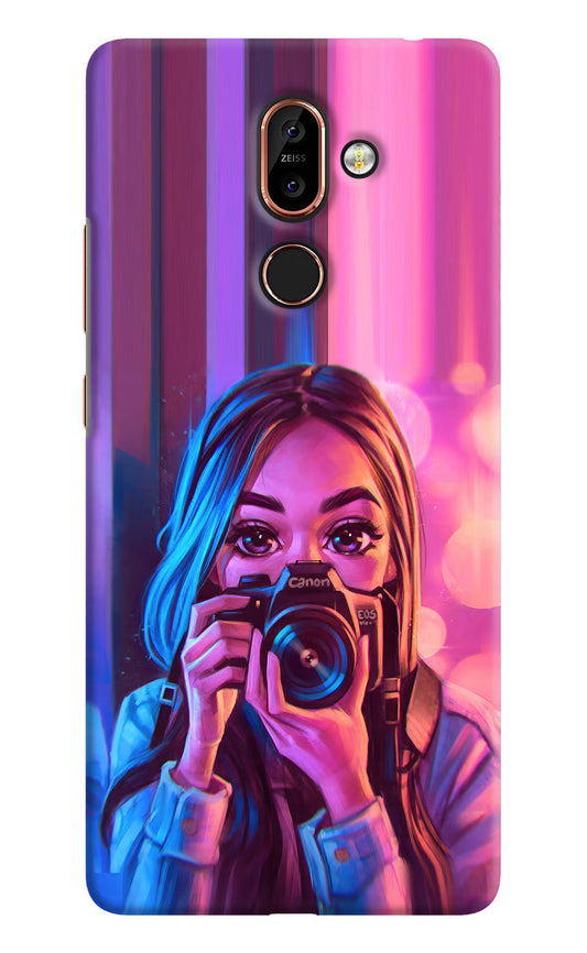 Girl Photographer Nokia 7 Plus Hard Case Back Cover by Casekaro