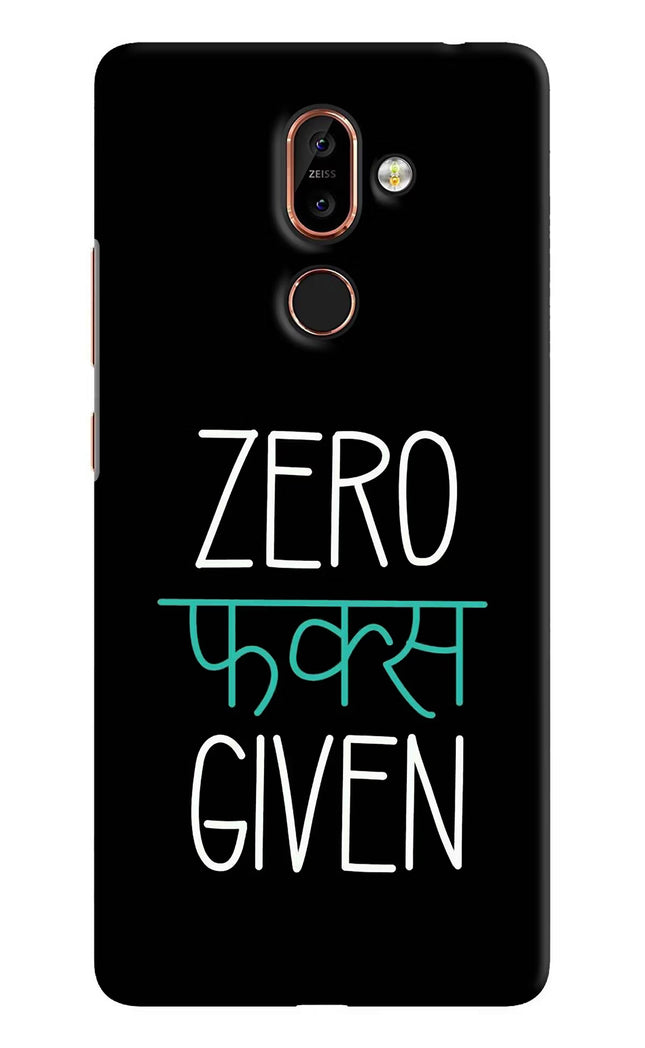 Zero Fucks Given Nokia 7 Plus Hard Case Back Cover by Casekaro