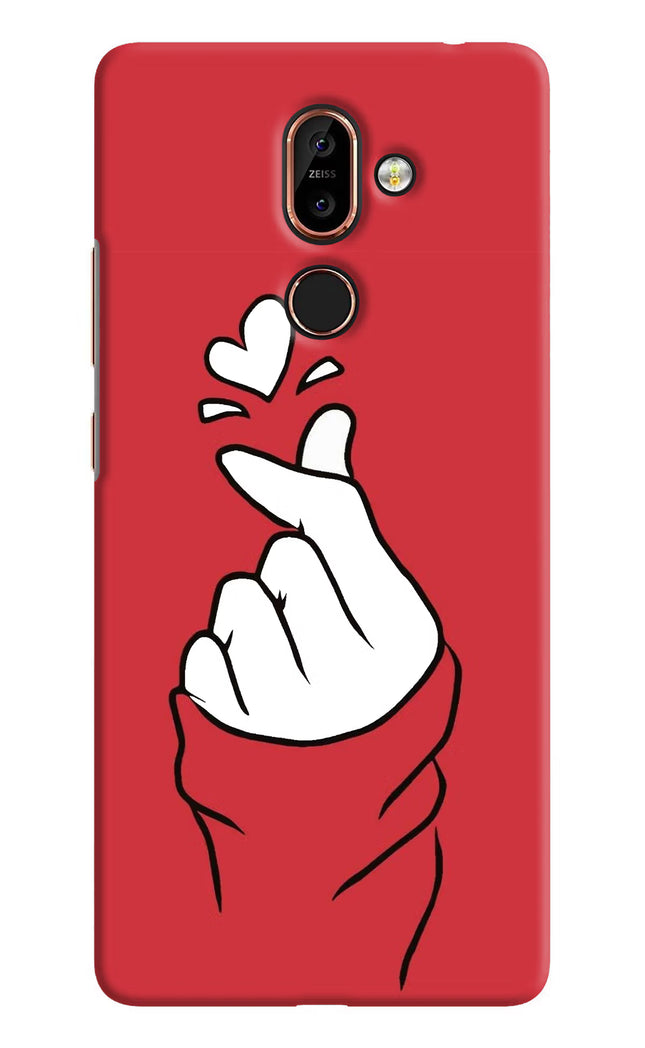 Korean Love Sign Nokia 7 Plus Hard Case Back Cover by Casekaro
