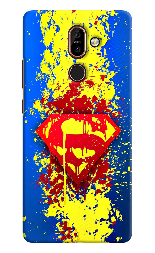 Superman logo Nokia 7 Plus Hard Case Back Cover by Casekaro