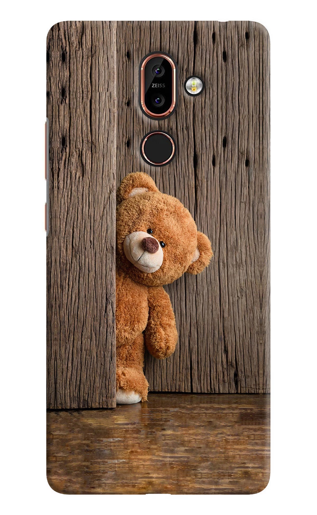 Teddy Wooden Nokia 7 Plus Hard Case Back Cover by Casekaro