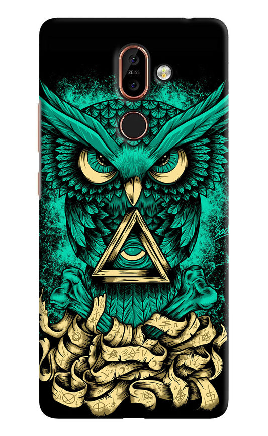 Green Owl Nokia 7 Plus Hard Case Back Cover by Casekaro