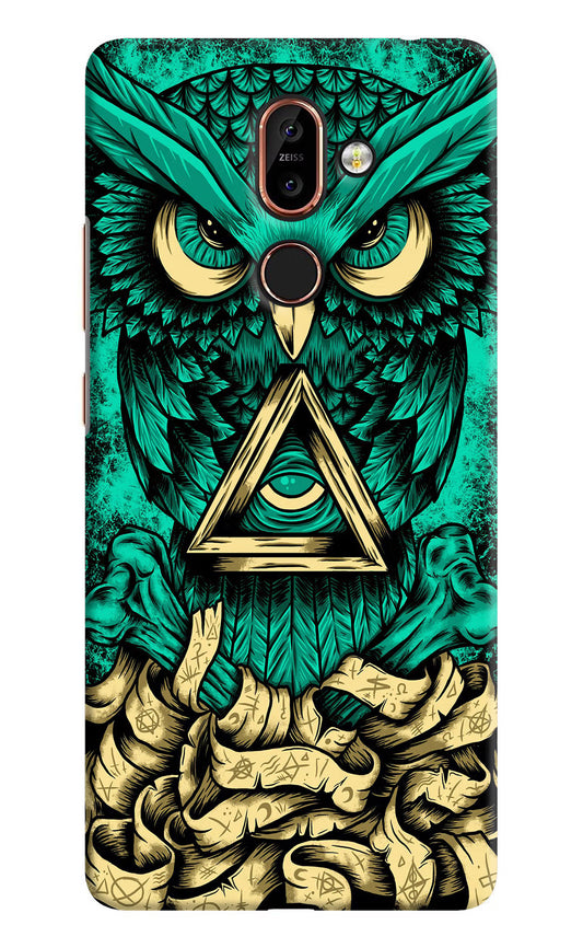 Green Owl Nokia 7 Plus Hard Case Back Cover by Casekaro