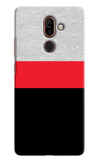 Tri Color Pattern Nokia 7 Plus Hard Case Back Cover by Casekaro
