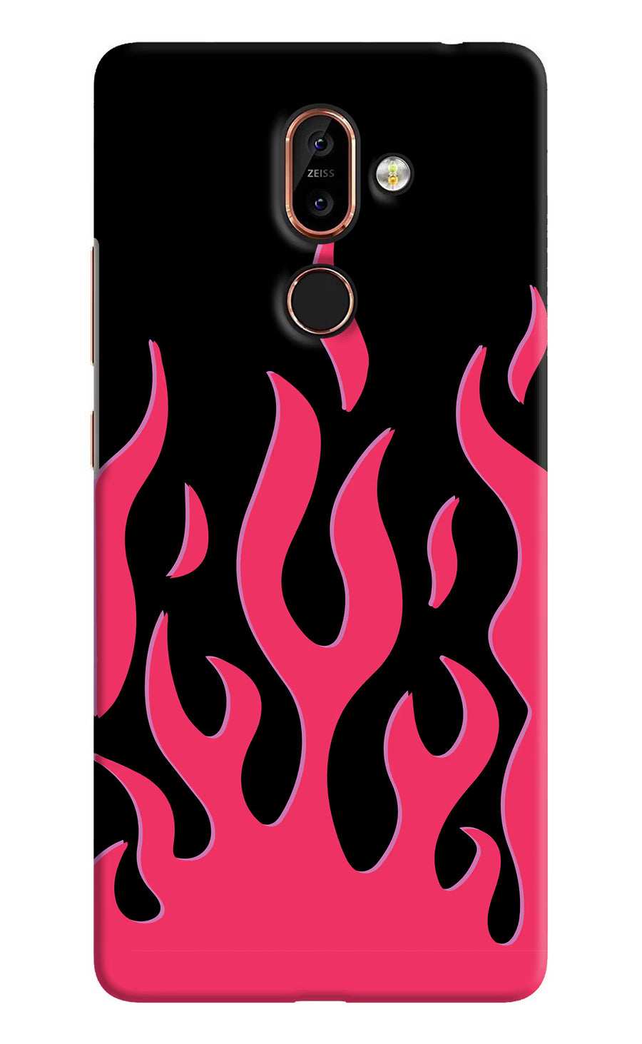Fire Flames Nokia 7 Plus Back Cover, Hard case
