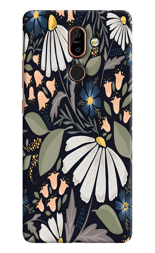 Flowers Art Nokia 7 Plus Hard Case Back Cover by Casekaro
