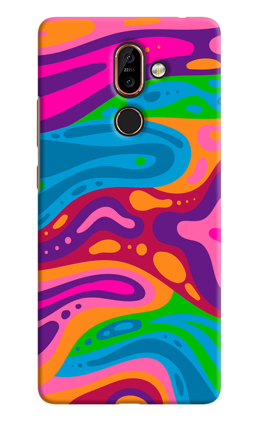 Trippy Pattern Nokia 7 Plus Hard Case Back Cover by Casekaro