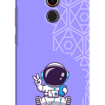 Cute Astronaut Chilling Nokia 7 Plus Hard Case Back Cover by Casekaro