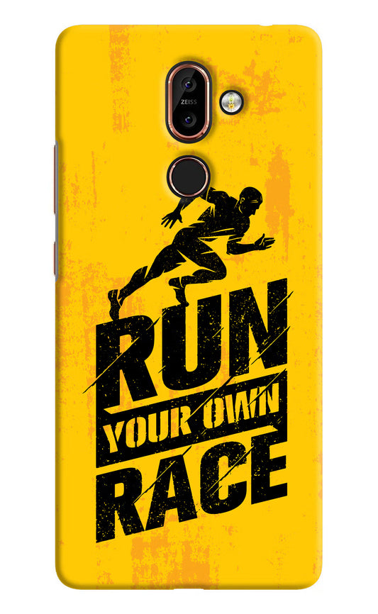 Run Your Own Race Nokia 7 Plus Hard Case Back Cover by Casekaro