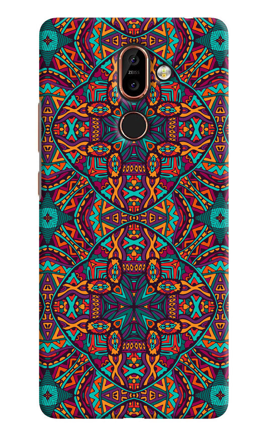 Colour Mandala Nokia 7 Plus Hard Case Back Cover by Casekaro