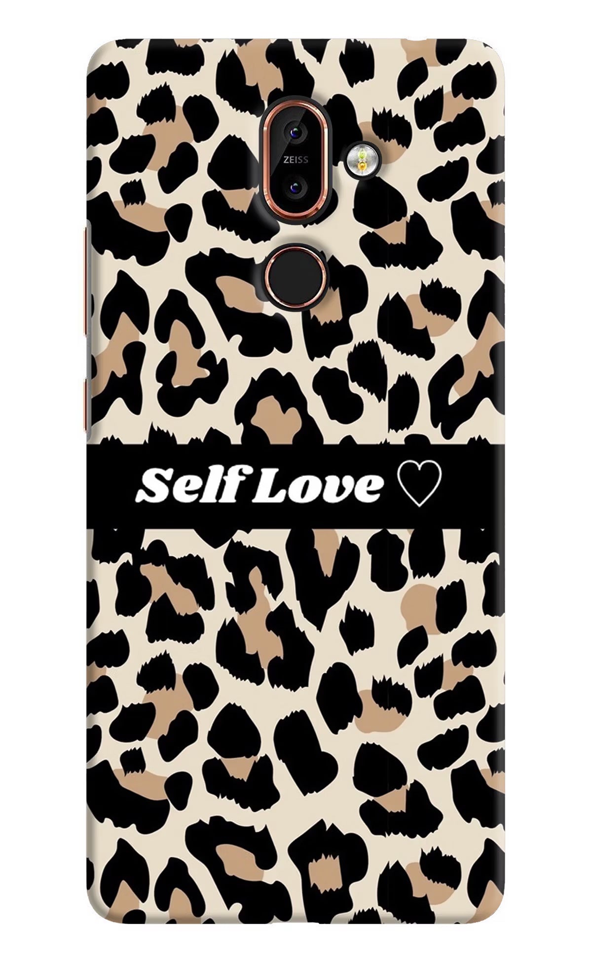 Leopard Print Self Love Nokia 7 Plus Hard Case Back Cover by Casekaro