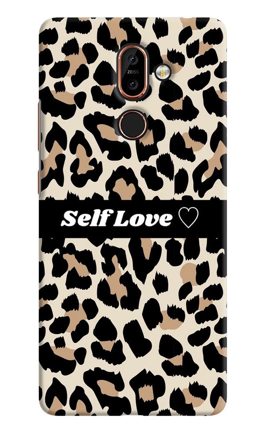 Leopard Print Self Love Nokia 7 Plus Hard Case Back Cover by Casekaro