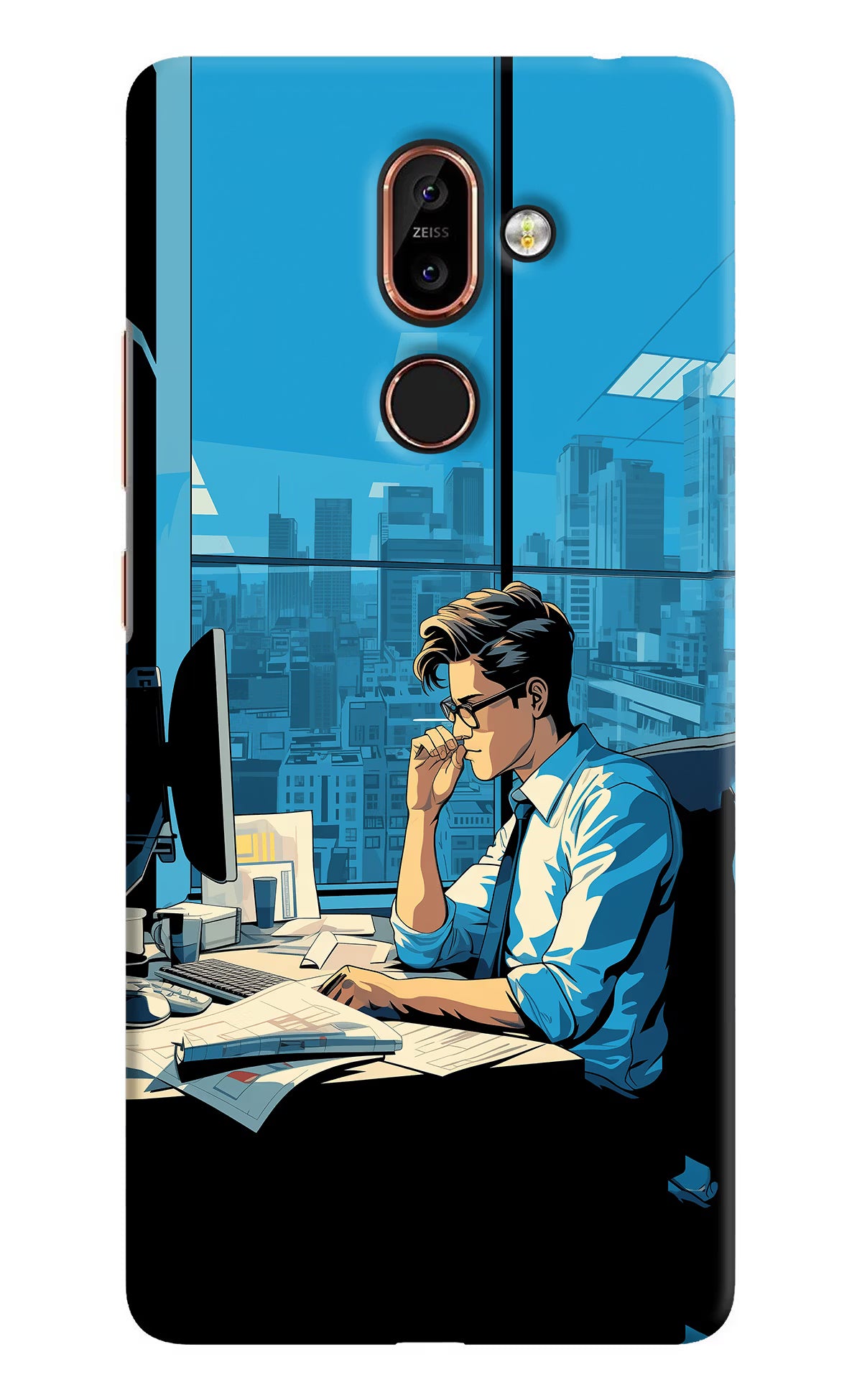 Focused Hustler (AI Generated) Nokia 7 Plus Hard Case Back Cover by Casekaro