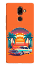 Palm Drive 80s Nokia 7 Plus Hard Case Back Cover by Casekaro