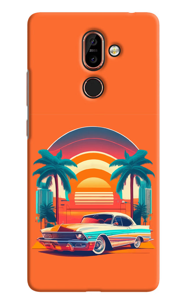 Palm Drive 80s Nokia 7 Plus Hard Case Back Cover by Casekaro
