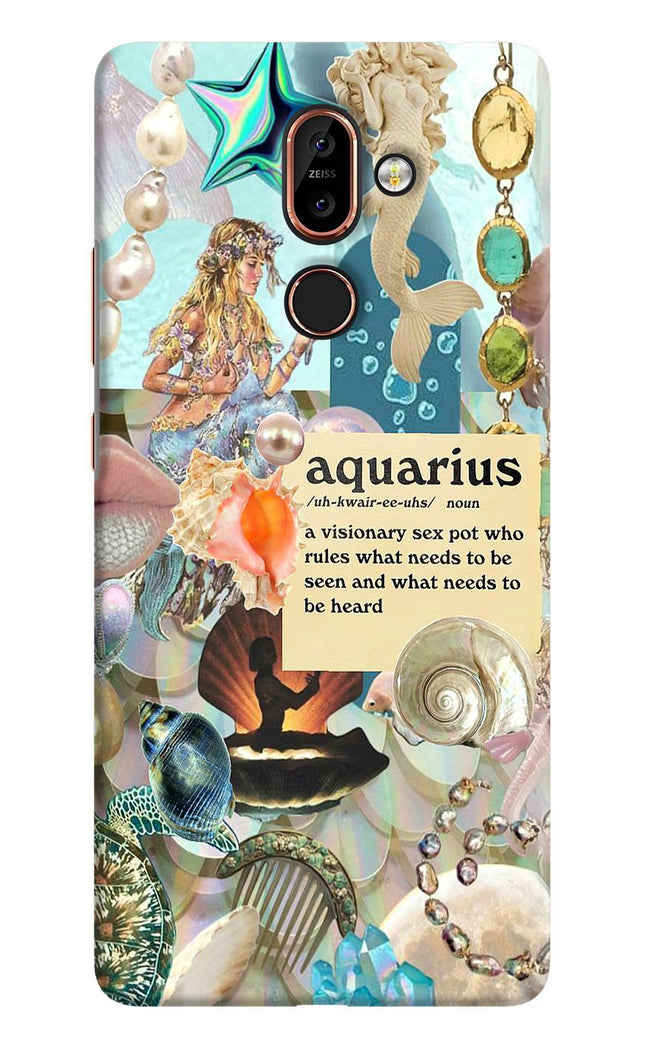 Aquarius Zodiac Nokia 7 Plus Hard Case Back Cover by Casekaro