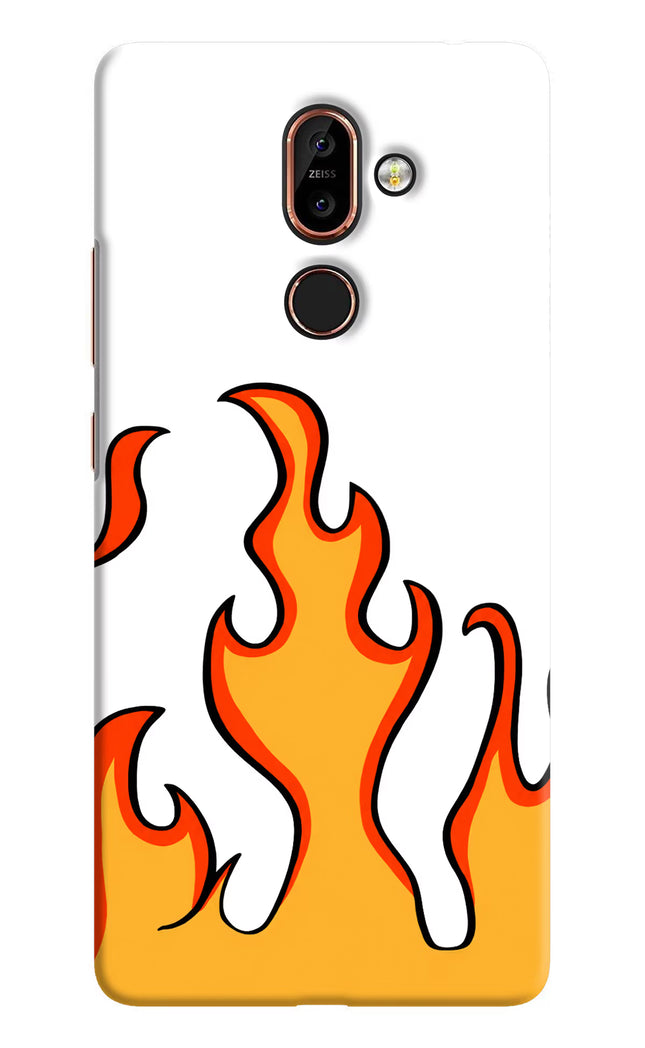 Fired Up – White Nokia 7 Plus Hard Case Back Cover by Casekaro