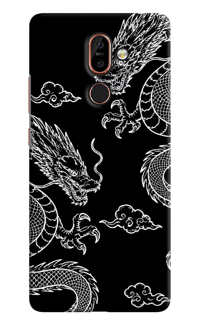 Twin Dragons Nokia 7 Plus Hard Case Back Cover by Casekaro