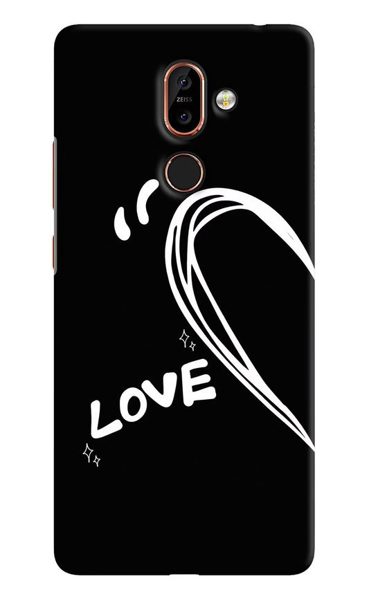 Love Line Nokia 7 Plus Hard Case Back Cover by Casekaro