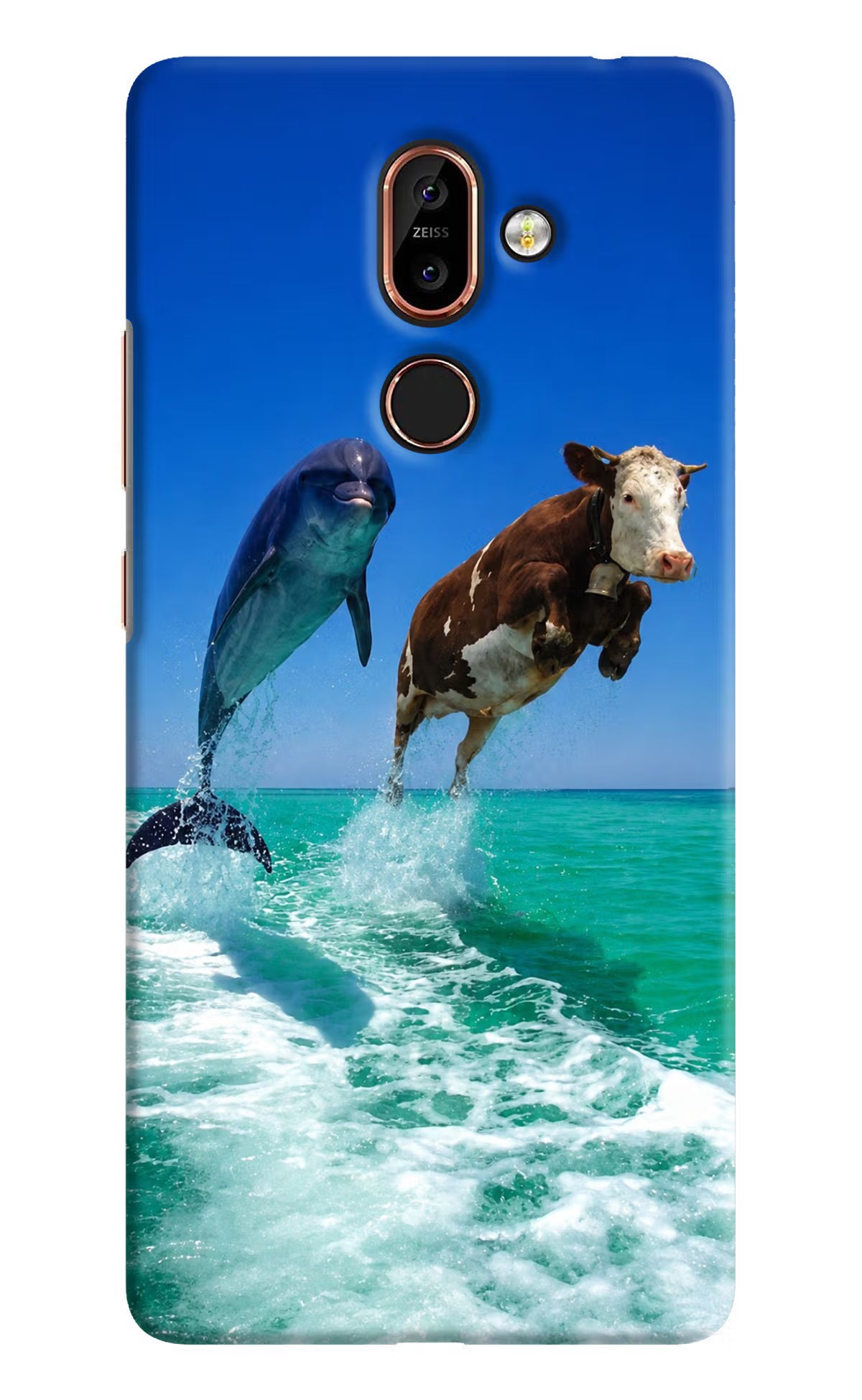 Dolphin vs Cow Nokia 7 Plus Back Cover