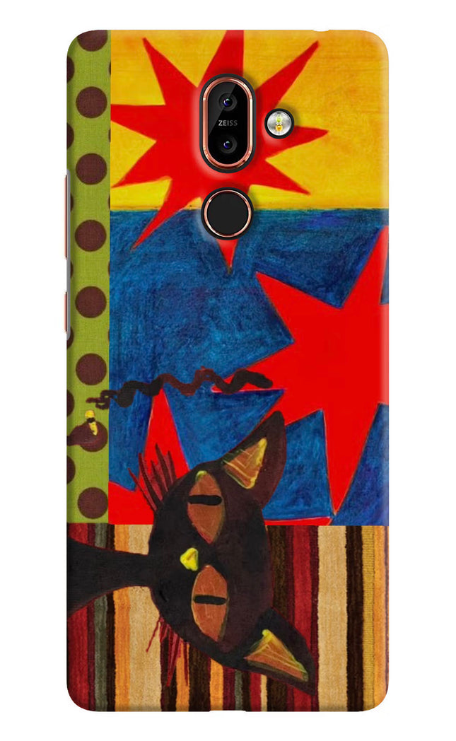 Pop Cat Nokia 7 Plus Hard Case Back Cover by Casekaro