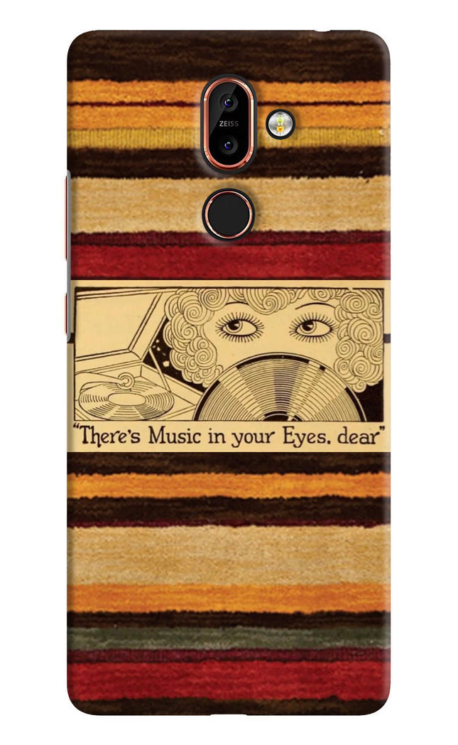 Vinyl Stripes Nokia 7 Plus Hard Case Back Cover by Casekaro