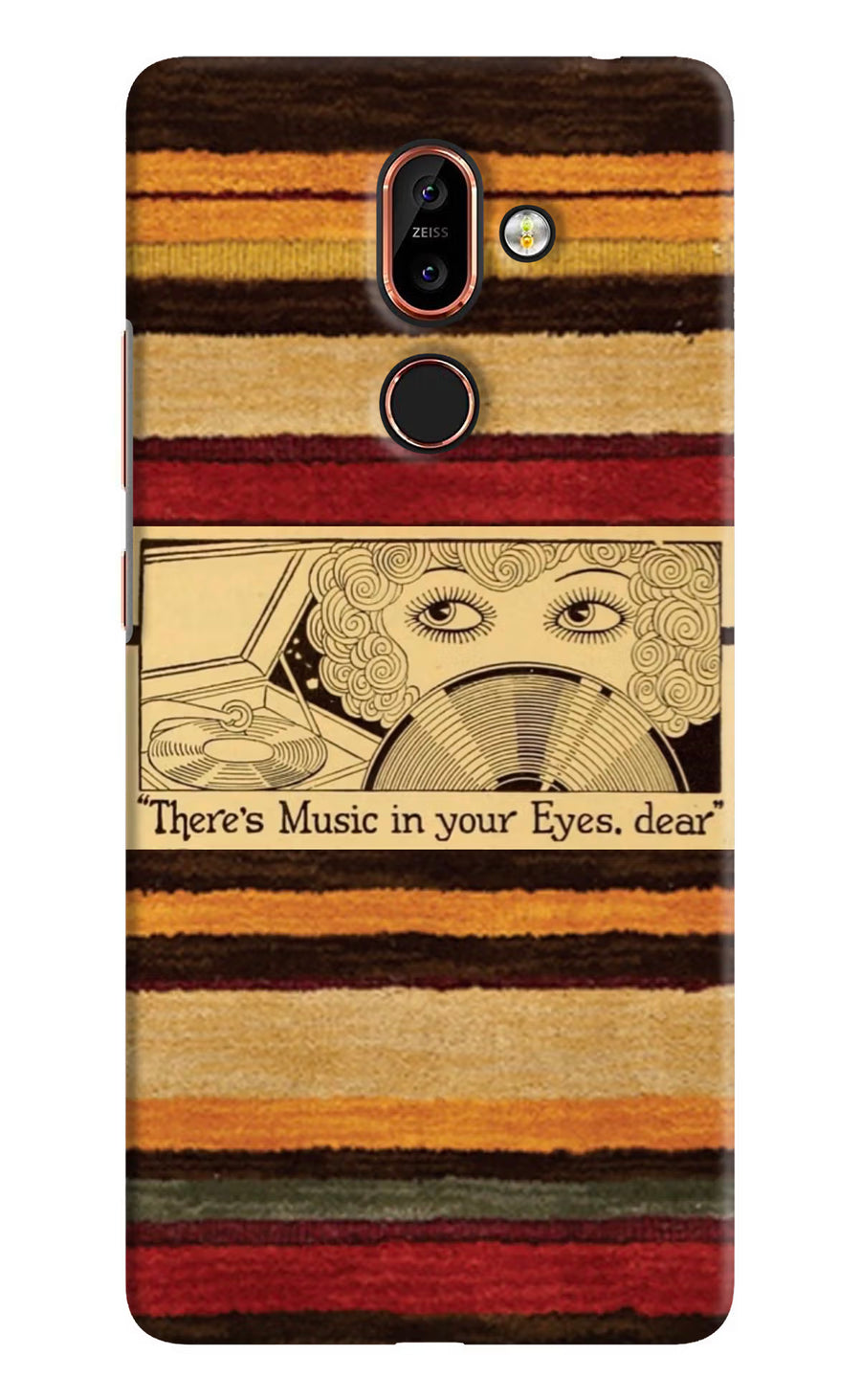 Vinyl Stripes Nokia 7 Plus Back Cover, Hard case