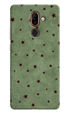 Green Stars Nokia 7 Plus Hard Case Back Cover by Casekaro
